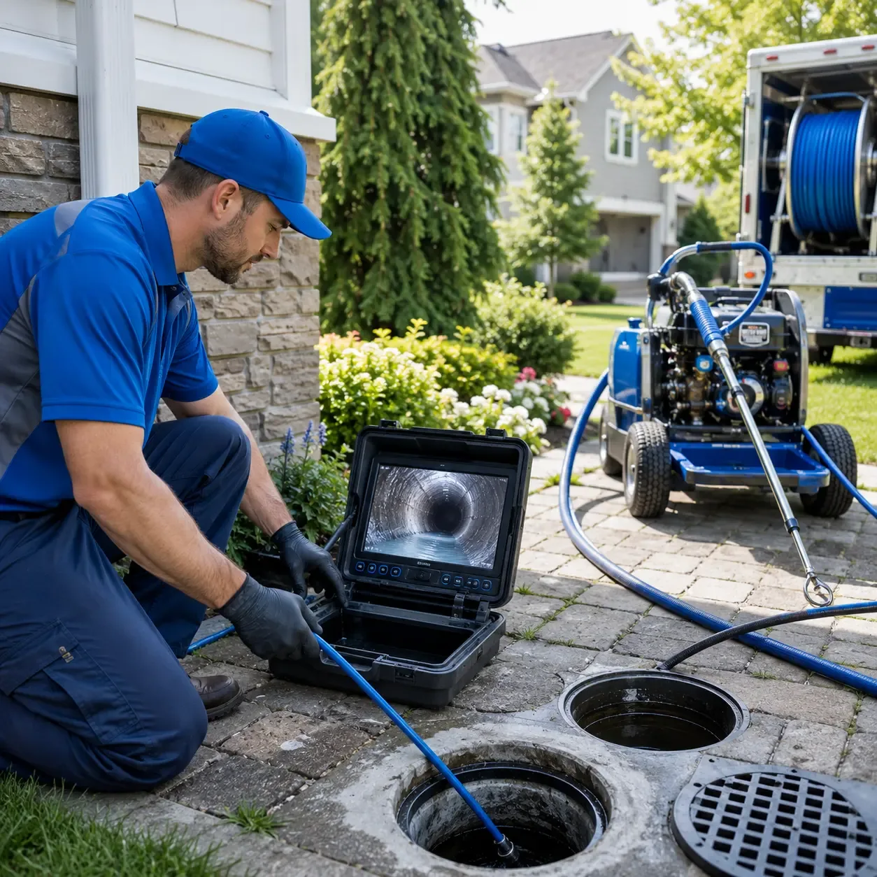 Outdoor drain cleaning professionals serving Sealy, TX